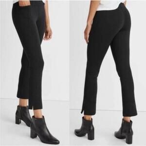 American Giant Pants Womens 14 Black Ponte Knit Cropped Pull On Stretch Casual